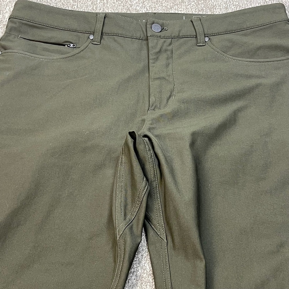7 Diamonds Infinity Slim Fit Pants Mens fits 33x31 Olive Performance Stretch